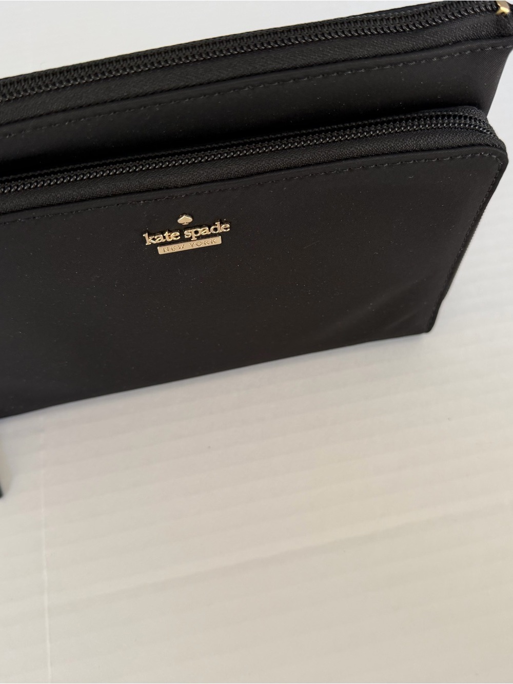 kate spade Black Double-Zip Travel Pouch
